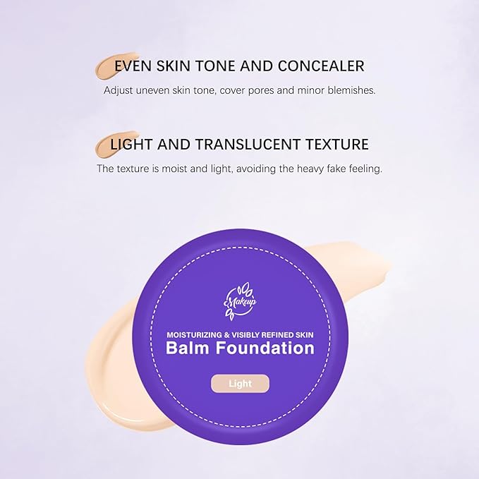 Balm Foundation | Age-Defying Hydrating Cushion Foundation for Mature Skin, Medium Buildable Coverage & Satin Glow Finish Makeup, Blurs Fine Lines, Smooths Texture (light)