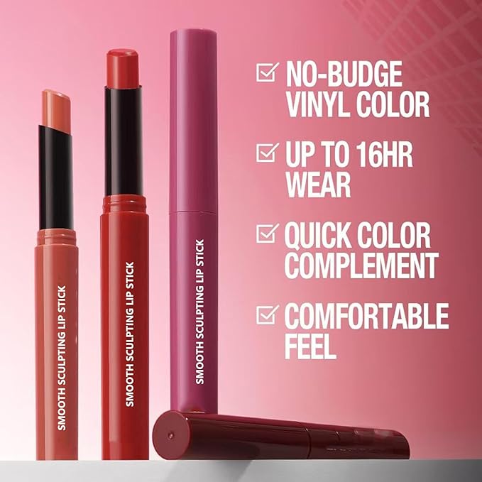 Matte Nude Red Lipstick For Women Highly Pigmented Lip stick Hypoallergenic Waterproof Long Lasting Lipsticks Quick Makeup Lightweight Portable # 01