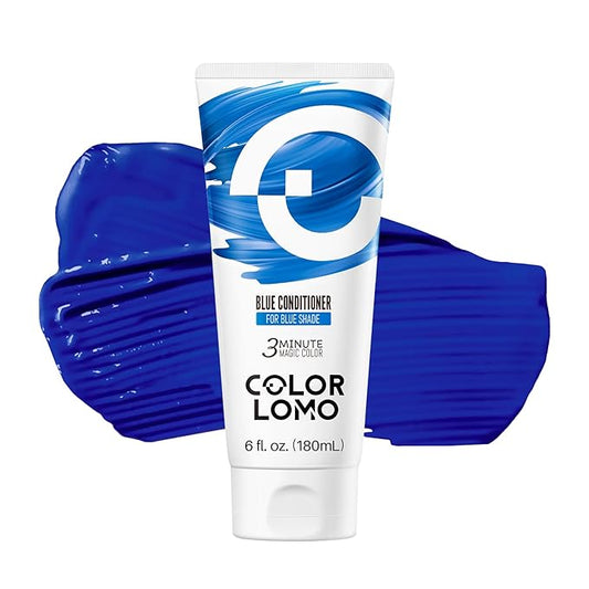 Semi Permanent Hair Color - 6 oz Color Depositing Conditioner with Shea Butter & Almond Oil- Color Conditioner Depositing Hair Mask - Vegan, Paraben, Ammonia & Sulfate Free -Blue