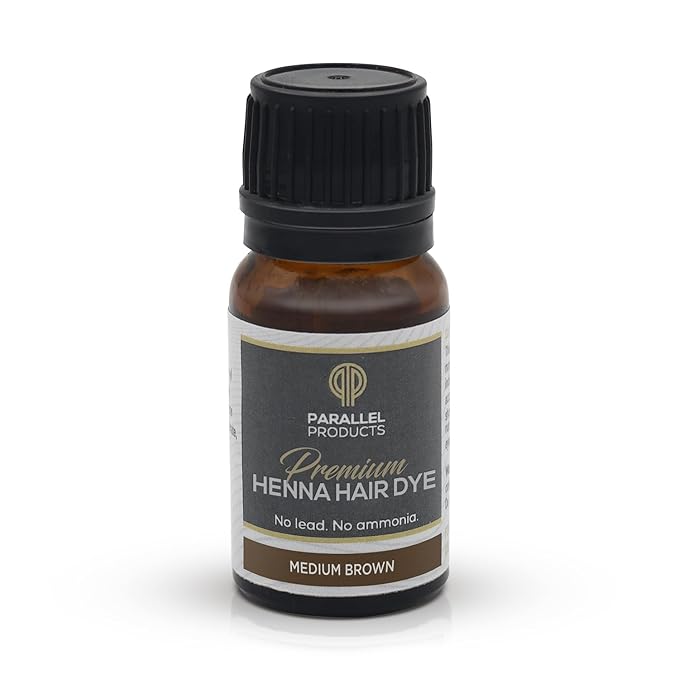 Parallel Products Spot Color Henna Kit - Henna Hair Dye - 3 grams - Tint for Professional Spot Coloring - With Mixing Dish - Covers Grey Hair - Root Touch Up (Medium Brown)