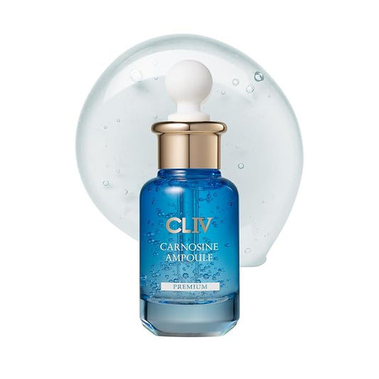 CLIV Carnosine Ampoule, Korean Skincare Hydrating & Smoothing Face Serum with Carnosine, Retinol & Peptides, Moisture Layering for Skin Balance, ballon serum 1.01 fl oz