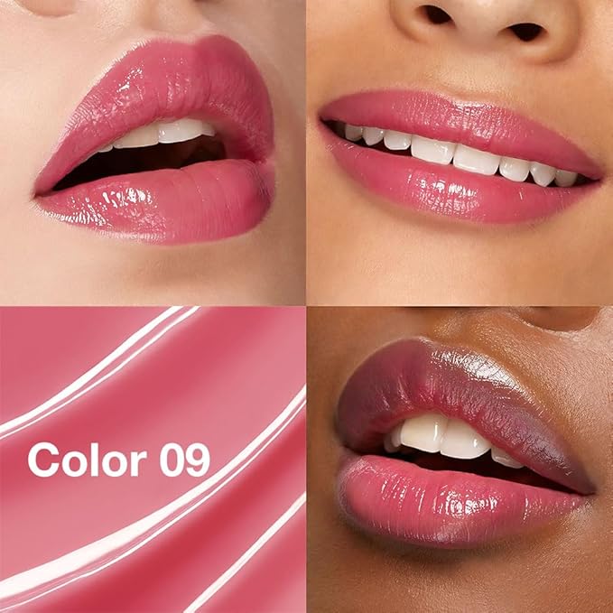 1Pcs Tinted Lip Balm Moisturizing Lipstick – Waterproof Hydrating Matte Lip Balm for Women, Creamy Natural Color Stain for Dry Lips,Soft Matte Finish with Subtle Scent (#09 Peach Pink)
