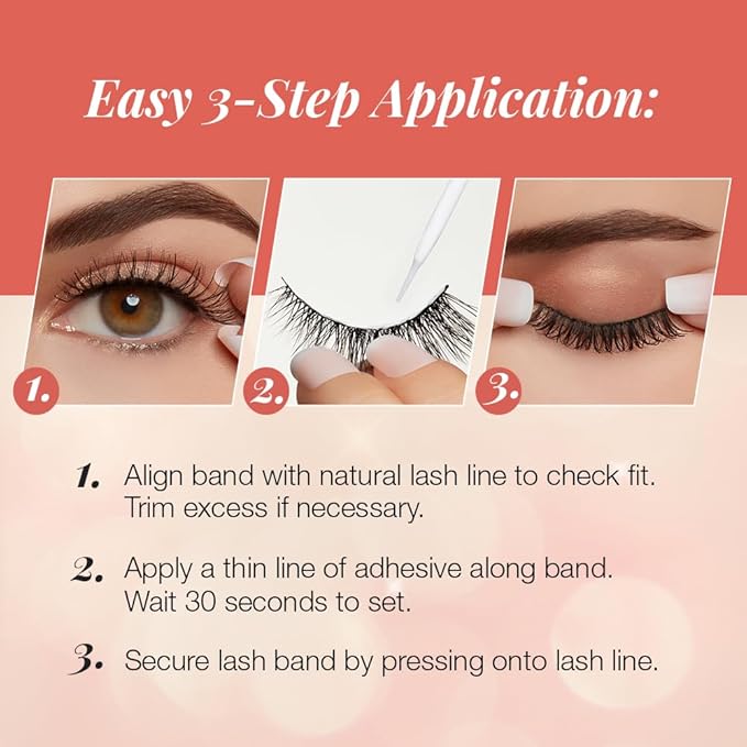 Ardell Strip Lashes Natural Naked Lashes #424 – Natural Lashes with Invisiband, 4 Pairs x 2-Pack