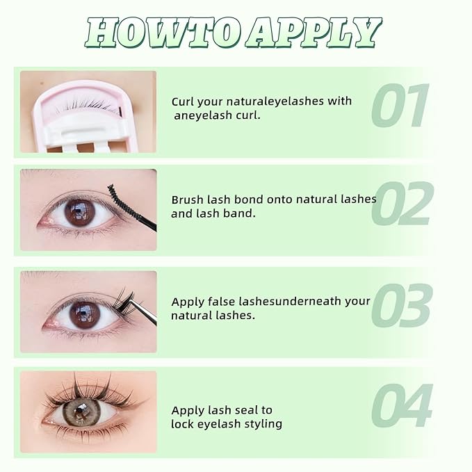 Bodermincer Lash Clusters D Curl Black/Brown/Colored Lashes 10-12-14/12-14-16/16-18-20mm Mixed Lash Clusters Kit For Beginner (B01# Fairy Lash Kit 8-16mm MIX)