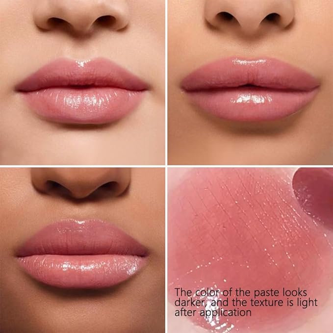 2Pcs Black & Pink Cherry Nude Tinted Honey Lip Balm, Sheer Hydrating Moisturizing Lipstick for All Skin Type Natural Cherry Lip Tint Balm Moisturizing Nourishing Lipstick Long Lasting Waterproof
