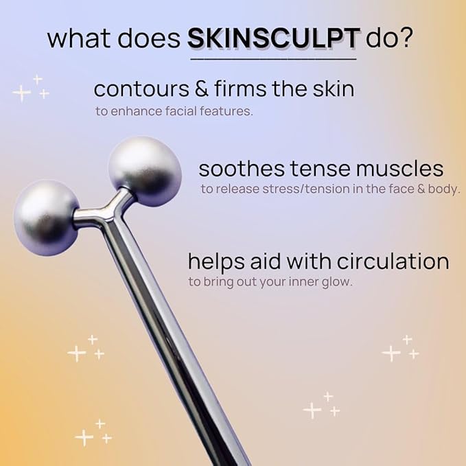 Mei Apothecary Face Roller Skin Care Tool | SKINSCULPT Face Massager Tool | Natural, Non-Toxic Sculpting Tool for All Skin Types | Relieves Facial Tension & Rejuvenates Skin