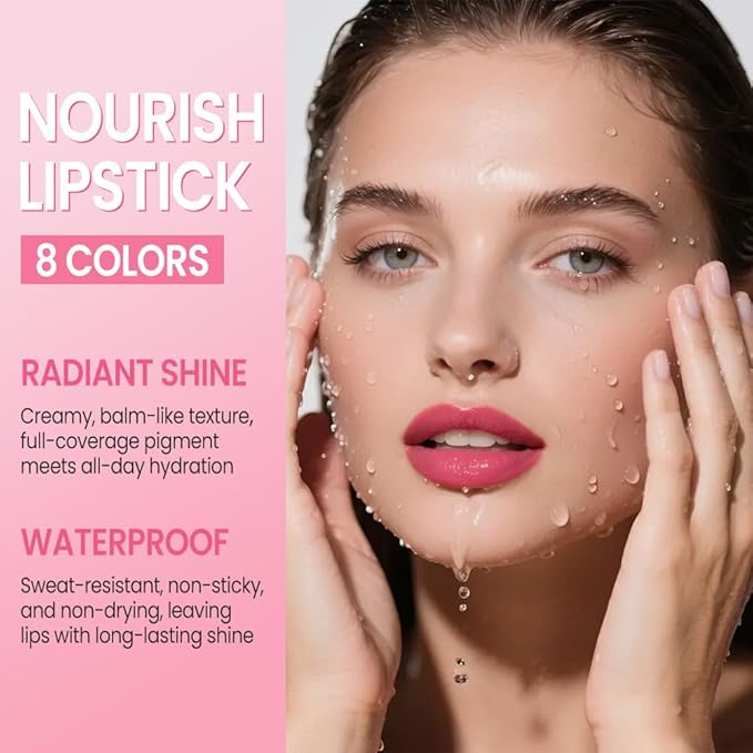 Honey Lipstick Tinted Lip Balm - Matte Tint Cream Lipsticks for All Skin Tones, Hydrating Lip Stain, Can be Buildable Blendable Nourishing Moisturizing Suitable for Women to Every Day Makeup 03