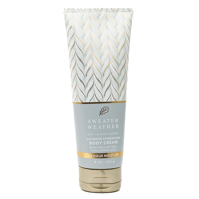 Bath & Body Works Sweater Weather Ultimate Hydration Body Cream Gift Set For Women, 8 Fl Oz (Sweater Weather)