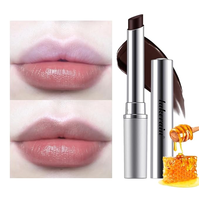 URQT Black & Pink Honey Lipstick Tinted Lip Balm – Moisturizing Sheer Lip with Natural Shine, Hydrating & Lightweight Lip Tint, Long-Lasting Dark Cherry Tinted Balm Lip Stain (Honey Lipstick, 1)