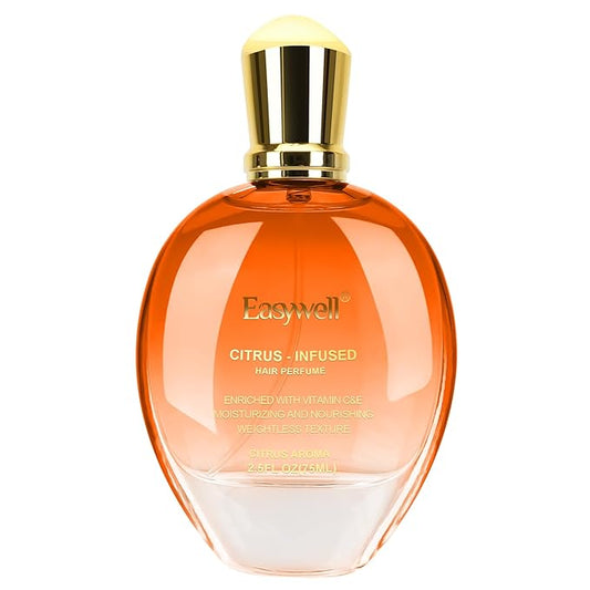 Hair Perfume for Women, Christmas Gift Birthday Gifts for Mom and girls, Leave In Conditioner Spray with Vitamin B5, Hair Care Fragrance, Hair Oil Mist, Citrus, 2.5 fl oz