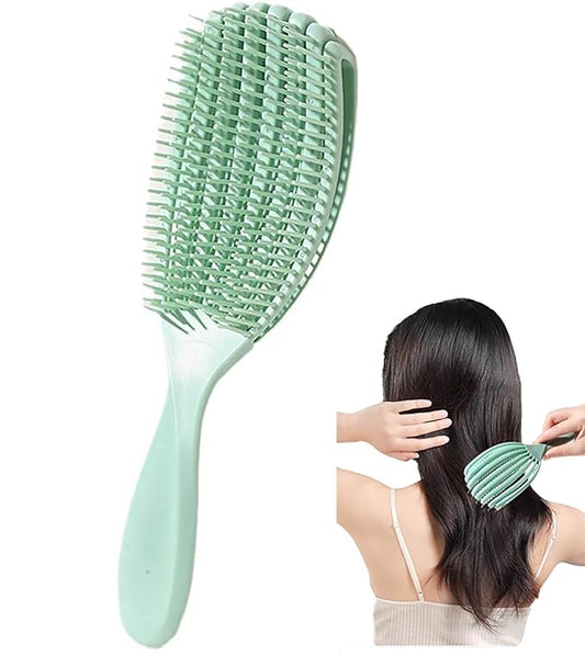Unisex Soft And Elastic Scalp Massage Comb Massager, Shampoo And Itching Comb Does Not Hurt The Scalp And Hair, Can Also Be Used For Curly Hair Care (Green, Large)