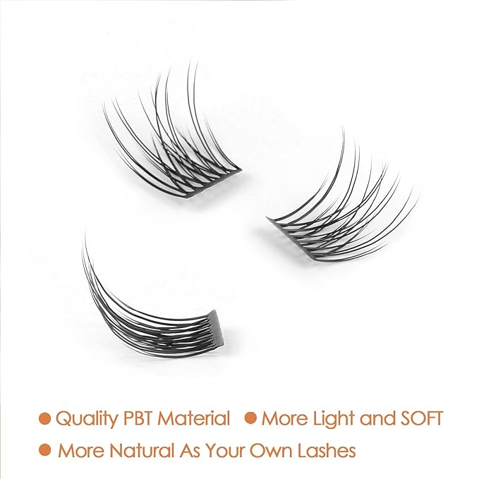Lash Clusters, DIY Eyelash Extension, 40 Clusters Reusable Individual Lashes, Natural Fluffy Wispy Individual Eyelash Clusters for Home Eyelash Extensions (Natural-14mm)…
