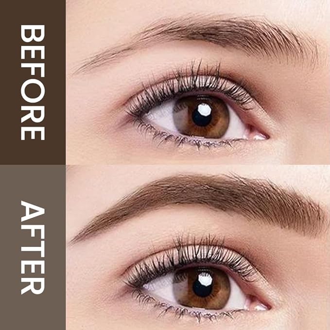 Kaely 2Pcs Microblading Eyebrow Pen with Brush, Magical Precise Waterproof Brow Pen, 4 Tip Eyebrow Contouring Eye Brow Pencils for Women, Creates Natural Brows, Sponge Head 02 Dark Brown
