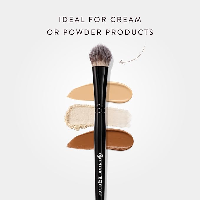 BK BEAUTY - NIKKI LA ROSE N16 PRO CONCEALER BRUSH – Precision Blending for Under-Eye & Spot Concealing, Flawless Coverage Without Streaks