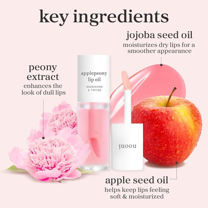 NOONI Korean Lip Oil Bundle - Applepeony & Appleclear