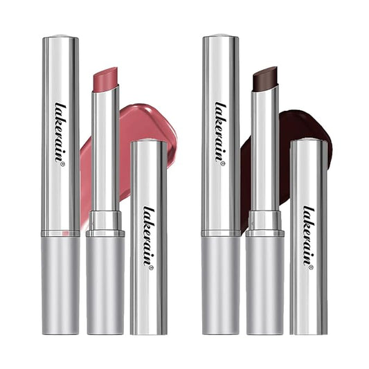 2PCS Honey Lipstick Tinted Lip Balm,Hydrating & Nourishing Lip Care with Natural Black Cherry & Pink Berry Tint, Moisturizing Lipstick for All Skin Tones, Daily Vegan Lip Treatment