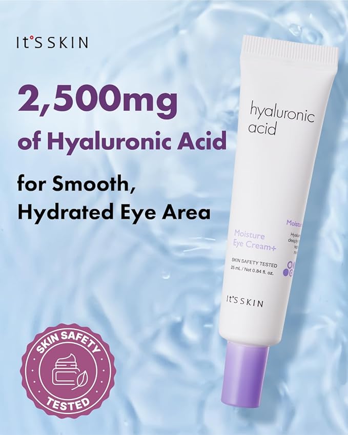 It'S SKIN Hyaluronic Acid Moisture Eye Cream, Moisturizing & Anti-Wrinkle Eye Treatment Moisturizer, Puffy Eyes & Dark Circles, Soothing & Revitalizing, 0.84 oz.