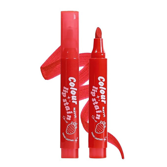 Lip Stain Marker, Long Lasting and Transfer-Proof Liquid Lip Liner, High Pigmented Matte Stained Lip Tint Marker Lip Liner Contour Tint Lip Makeup(#01)
