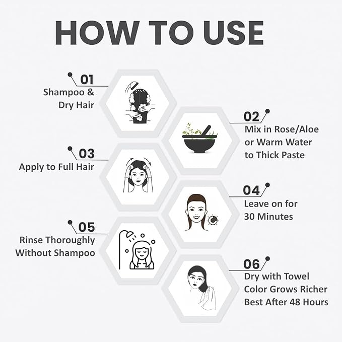 3IN1 Henna Hair Color - 30 Min Fast Herbal Hair Dye for Gray Coverage, Conditioning & Hair Treatment - No Ammonia, Semi-Permanent, Plant-Based (LIGHT BROWN)