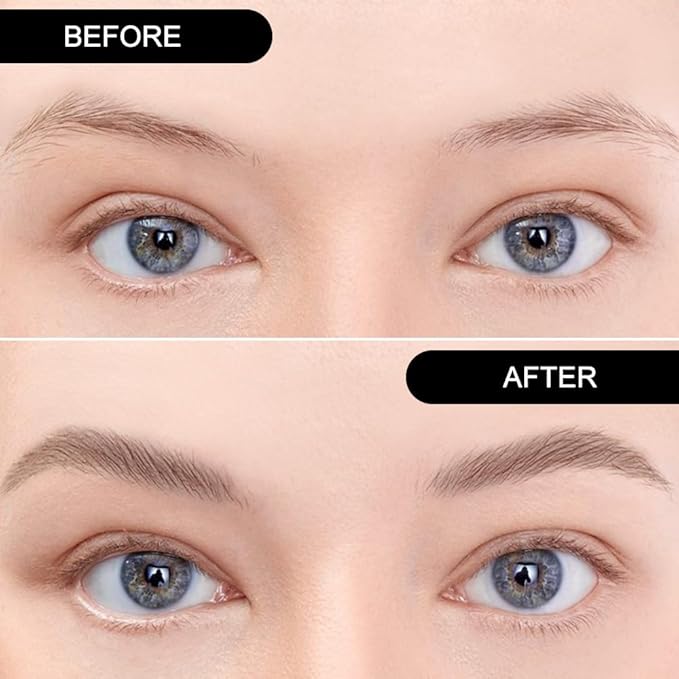 Eyebrow Powder Medium Brown Light Gray Kit,Eye Brow Powder for Women with Double-ended Eyebrow Brush,Long-Lasting Waterproof Two Colors Brow Filler Get Full Defined Natural Brows,Powder Eyebrow Makeup