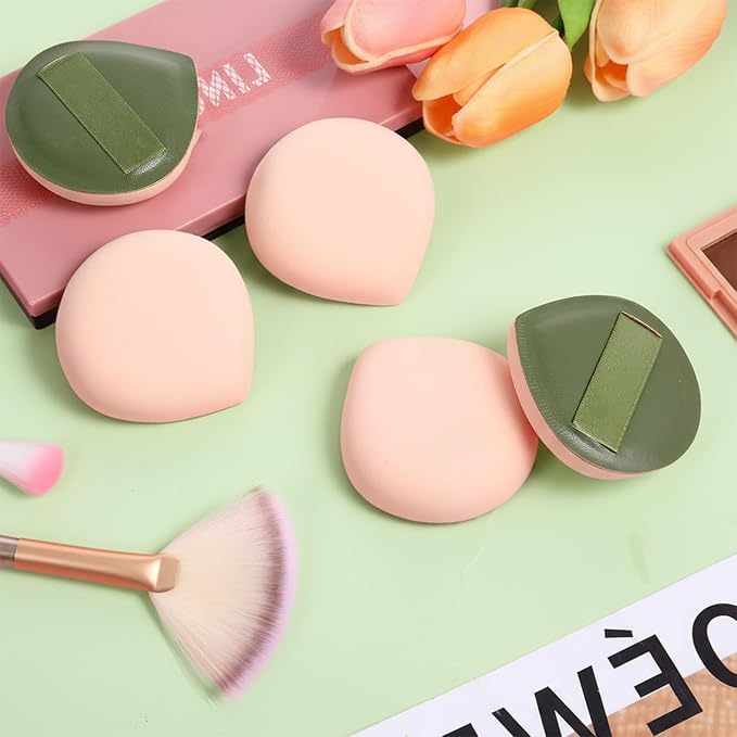 5 Pcs Foundation Sponge, Makeup Sponges, Cushion Foundations Puff, Latex-Free Makeup Applicator Sponges, Soft and Reusable Foundation Sponge for Liquid