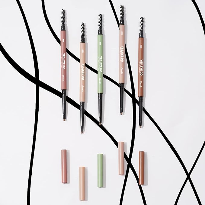 Auburn Eyebrow Pencil, Automatic Red Eyebrow Pen with Brush for Red Hair, Ultra Slim Redish Eyebrow Pencil for Brow Lamination, Water-resistant, Long-lasting, Buildable Pigment, Auburn, YES.EYE DO