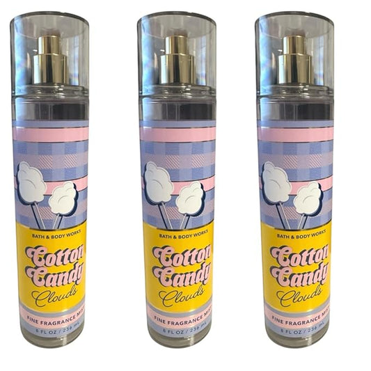 Bath & Body Works Cotton Candy Clouds Fine Fragrance Mist - Pack of 3