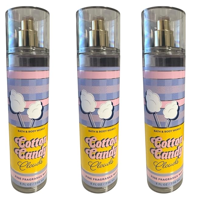 Bath & Body Works Cotton Candy Clouds Fine Fragrance Mist - Pack of 3