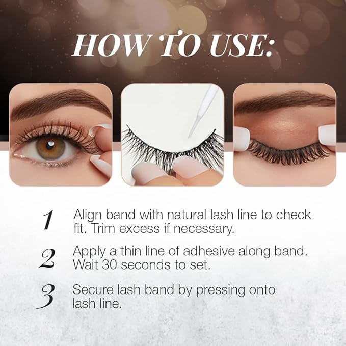 Ardell Naked Lashes Natural 433 with Invisiband – Lightweight, Natural False Eyelashes, Soft Volume Strip Lashes, 1 Pair