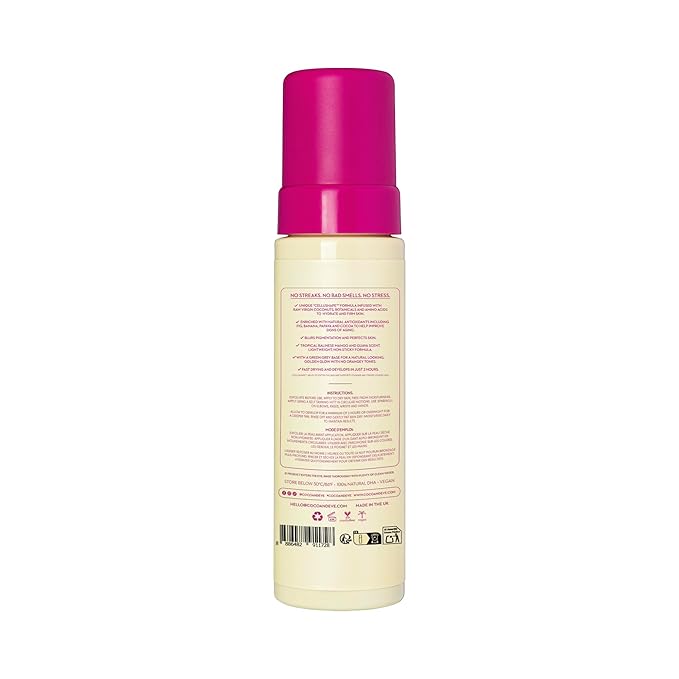 Coco & Eve Sunny Honey Bali Bronzing Self Tanner Mousse - (Medium) All Natural Sunless Tanning Mousse | Instant Self Tanning Lotion with Bronzer and Skin Moisturizer (6.7 fl oz)