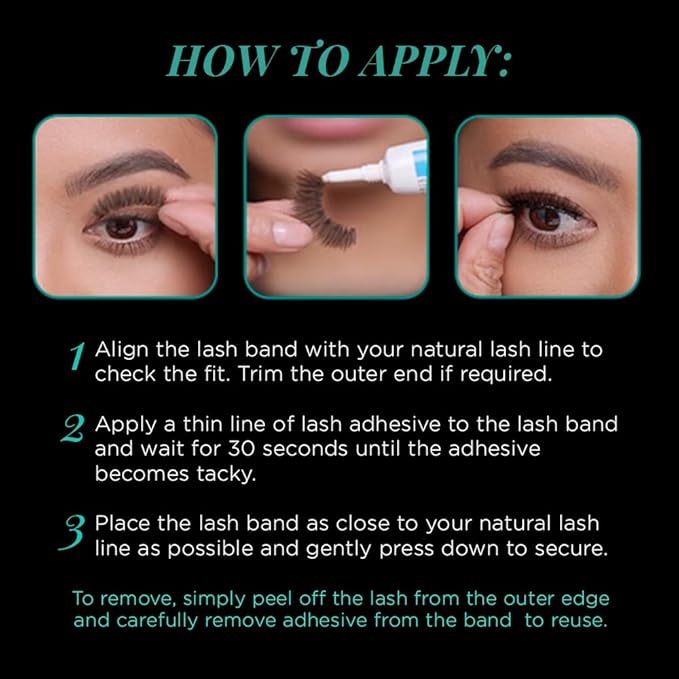 Ardell Natural Lashes False Eyelashes 105 - Black, Lightweight, Full Volume Strip Lashes for Eye-Enhancing Look, 4 Pack