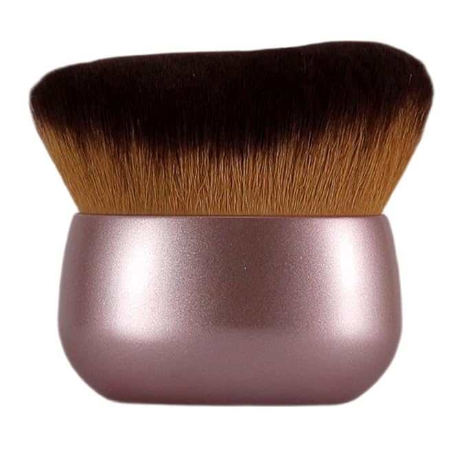 Extra Large Body Makeup Brush Kabuki Brush for Foundation & Bronzer, 75 mm Wide-headed Kabuki Brush Provides More Even&Pretty Application, Sunscreen Face&Back Makeup Brush, Wet & Dry Use (Rose Gold)