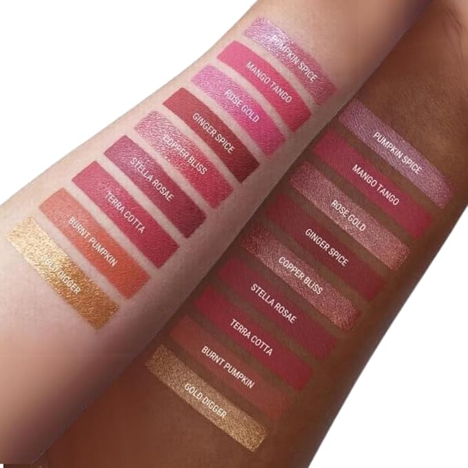 Aromi Gold Digger Metallic Liquid Lipstick, Bronze Yellow Lip Color with Shimmery Finish, Long-lasting Makeup, Handmade (Gold Digger)