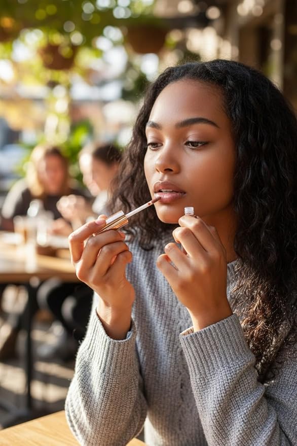 Black Goddess Lustre Lip Gloss | High Shine Gloss, Vegan and Cruelty Free (Light Pink Peony)
