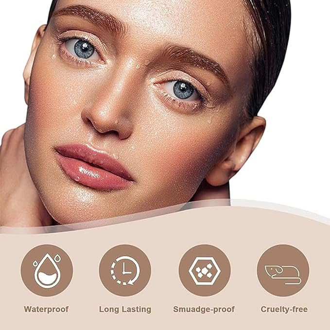 Eyebrow Pencil,Waterproof Brow Pen with Micro-Fork Tip,Smudgeproof Long Lasting Fine Sketch Microblading Pen，Natural Looking Eye Makeup Eyebrow Pen-04#Natural black