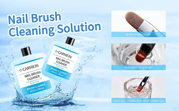 Nail Cleaner & Nail Brush Cleaner - Polyester Nail Gel Essential Kit (Nail Brush Cleaner & Gel Cleaner)