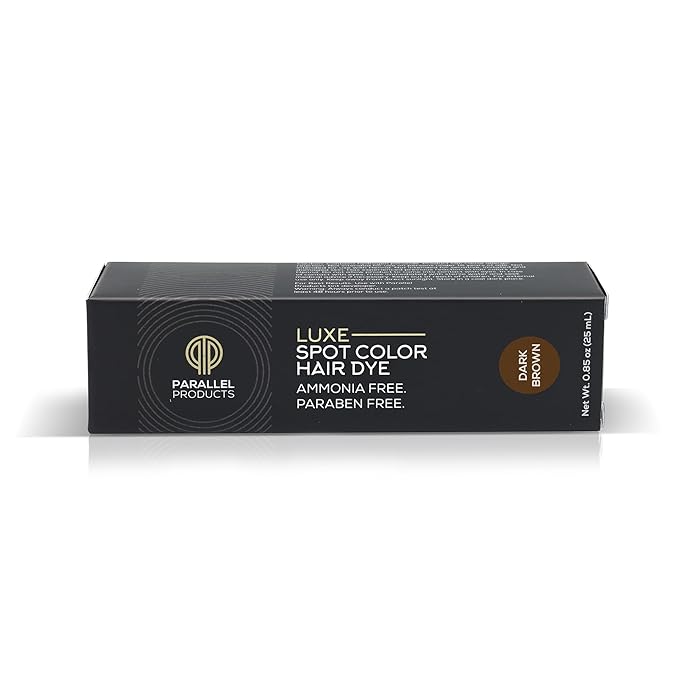Parallel Products - Luxe Color (Dark Brown) - Cream Hair Dye - 25mL - Tint for Professional Spot Coloring - Covers Grey Hair - Root Touch-Up