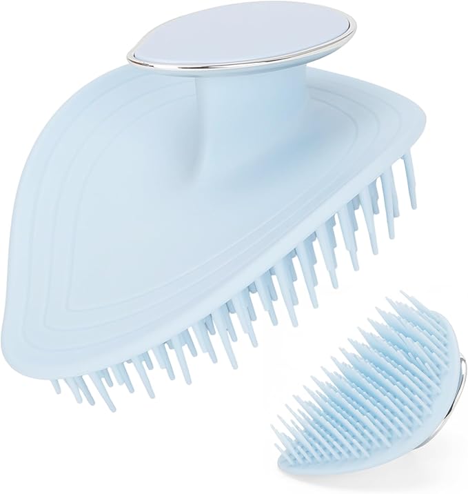 HOKLNUSE Hair Shampoo Brush,Scalp Massager Scrubber, Dandruff Removal Scrubber with Ergonomic Anti-Slip Handle,Wet & Dry Hair Care for Women Men Kids All Hair Types