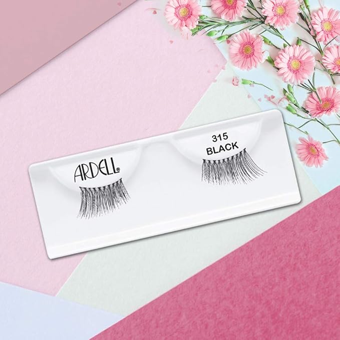 Ardell Accent Half Lashes 315 - Natural Looking Cat Eye Half Lashes for Everyday Wear, 4 Pack