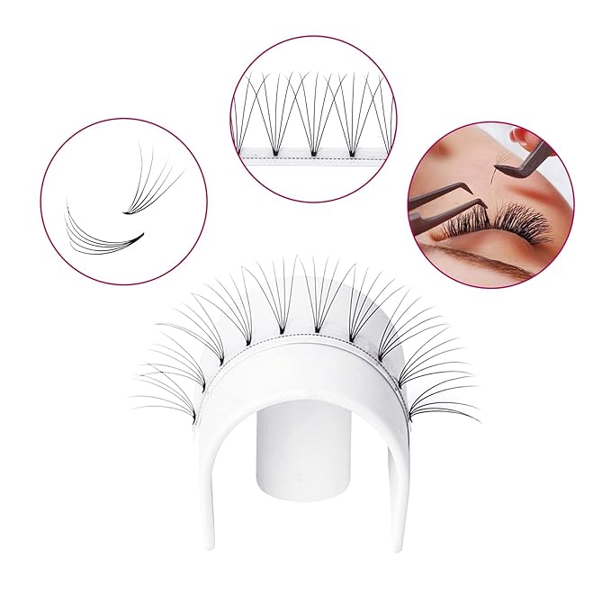 Lash Extension Premade Fans Eyelash Extensions Short Stem C Curl Volume Lash Extensions Pre Made Volume Lashes Premade Lash Extensions Fans (5D-0.07C, 14mm)