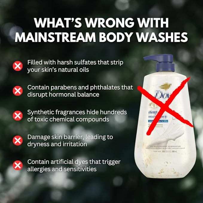 PRIMALS Natural Body Wash - Aloe Vera, Raw Honey, Green Tea - Natural Ingredients - Zero Artificial Fragrances, Sulfates, Parabens, or Dyes - 13.5 Fl Oz