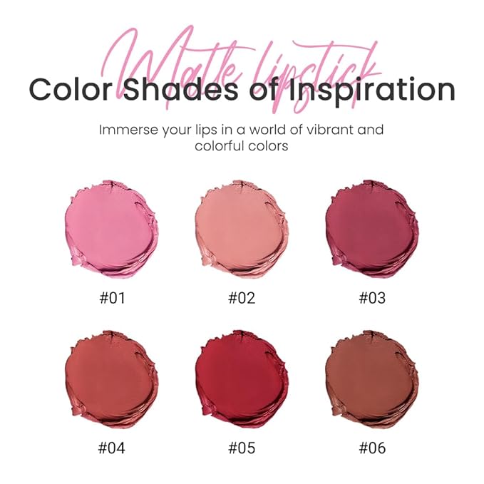 evpct 3Pcs Matte Creamy Lipsticks Set, Maroon Wine Coral Ruby Red Lip Stick Set for Women, Long Lasting Waterproof Velvet Lipsticks Blendable Silky, Longwear Lip Makeup Set 24 hours original labios 02