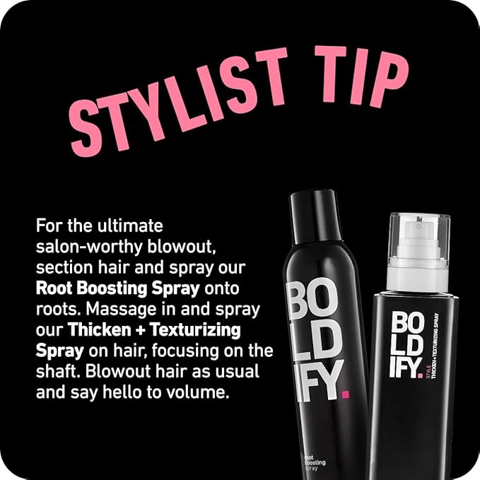 Boldify Hair Thickening Spray - Volume Booster - Stylist-Recommended Texture Spray for Hair Women & Men - 8oz