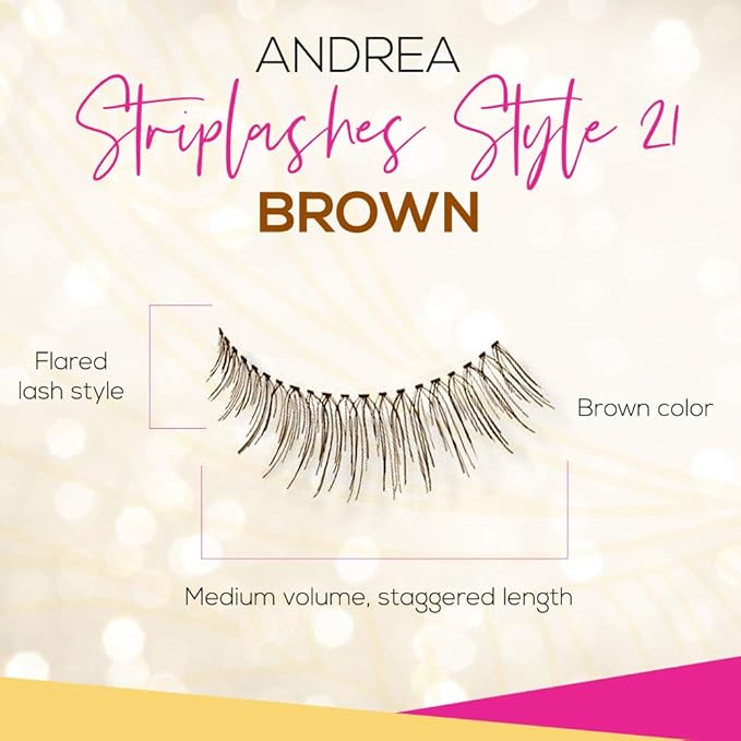 Andrea False Lashes Style 21 - Brown 4 pairs