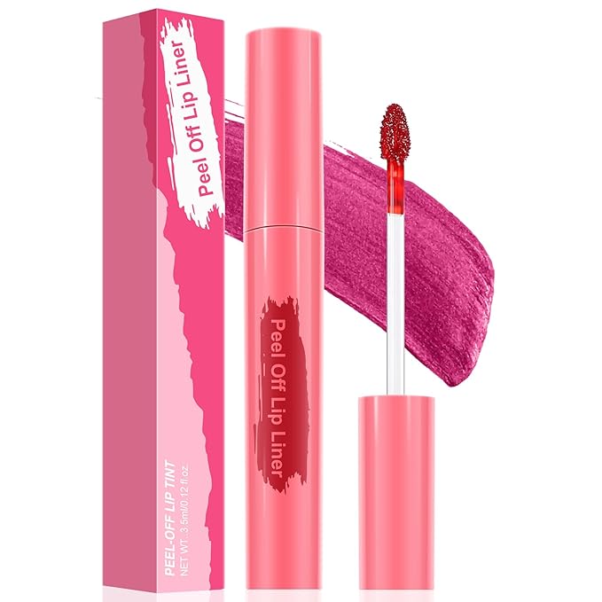 Lip Stain Peel Off - Long Wear Tattoo Lip Liner, Waterproof & Transfer-proof Peel Off Lip Stain with Matte Finish, Lip Tint For All Skin Types (Violet, 1 Count(Pack of 1))