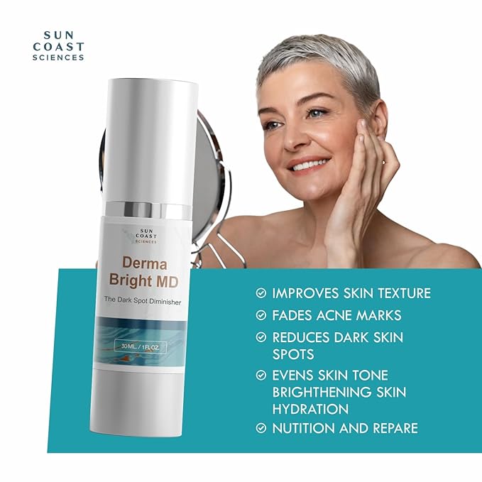 Dark Spot Diminisher, DermaBright MD, Age Spot Sun Spot Freckles Melasma Brown Spot Serum - Advanced Formula Corrector Cream for Women and Men - 1 Fl Oz (Pack of 1)