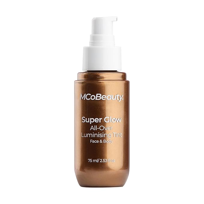 MCoBeauty - Super Glow All Over Body Illuminiser Bronze - Liquid Bronzer Shimmer Tint with Bronze Finish - Tanning Drops, Highlighter Makeup. Bronzing Drops - 45ml