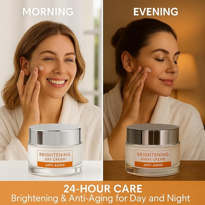 SpaScriptions Clinicals Brightening Vitamin C Day & Night Cream Set - 2 Pack (1.7oz)