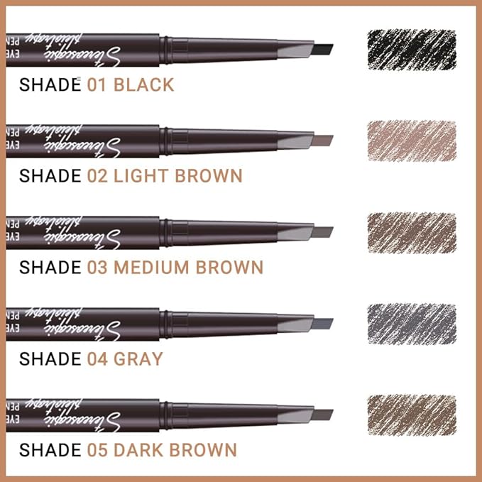 4 Pcs Ultimate Eyebrow Retractable Definer Pencils,Dual-Sided Natural Soft Textured Eyebrow Pencil, for Daily Look Eyebrow Makeup,Brow Brush,Fine Tip lapiz de cejas-Light Brown