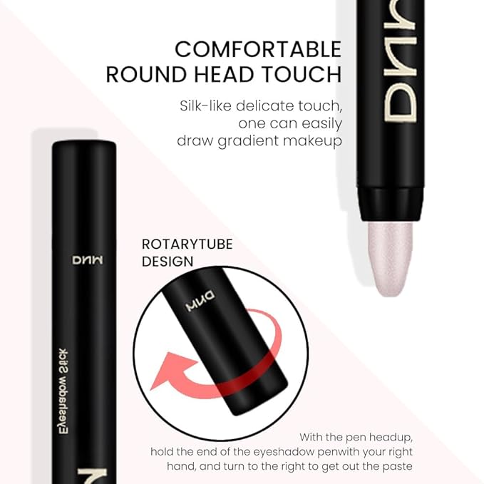 evpct 2Pcs Cream Eyeshadow Sticks Set for Eyes Waterproof, Pearl Shimmer Matte Eye shadow Stick Pencil Pen Bulk sombras en crema para ojos 18+18
